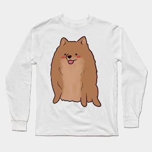 Cute pomeranian illustration Long Sleeve T-Shirt